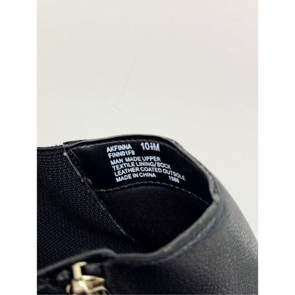 Anne Klein‎ Boots Size 10.5 Black Block Heel Almond Toe Buckle Detail NEW - Picture 9 of 11